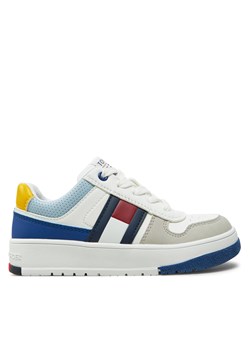 Sneakersy Tommy Hilfiger Flag Low Cut Lace-Up Sneaker T3X9-33863-1269 M Biały ze sklepu eobuwie.pl w kategorii Buty sportowe dziecięce - zdjęcie 177402978