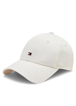 Czapka z daszkiem Tommy Hilfiger Essential Flag Cap AW0AW16360 Biały ze sklepu eobuwie.pl w kategorii Czapki z daszkiem damskie - zdjęcie 177404195