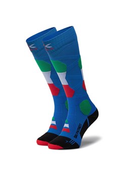 Skarpety wysokie unisex X-Socks Ski Patriot Italy 4.0 XSSS45W19U Niebieski ze sklepu eobuwie.pl w kategorii Skarpetki męskie - zdjęcie 177404678