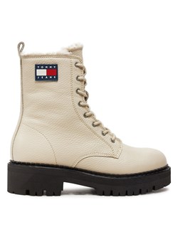 Botki Tommy Jeans Tjw Urban Boot Tumbled EN0EN02317 Beżowy ze sklepu eobuwie.pl w kategorii Botki - zdjęcie 177405686