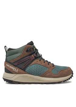 Sneakersy Merrell Wildwood Mid Ltr Wp J068031 Zielony ze sklepu eobuwie.pl w kategorii Buty sportowe męskie - zdjęcie 177406198