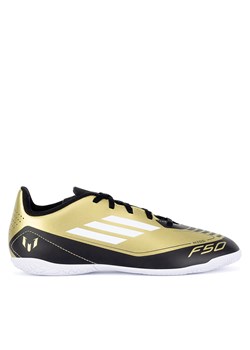 Sneakersy adidas F50 CLUB IN J MESSI IG9326 Złoty ze sklepu eobuwie.pl w kategorii Buty sportowe dziecięce - zdjęcie 177408188