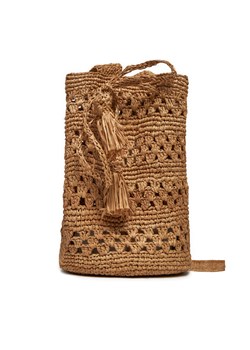 Torebka Manebi Handcrafted Raffia Beach Bucket Weaving V 2.2 AO Brązowy ze sklepu eobuwie.pl w kategorii Torebki worki - zdjęcie 177412159