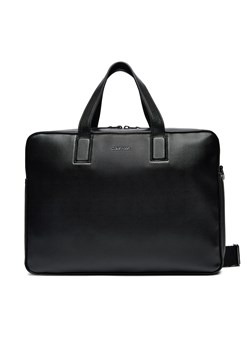 Torba na laptopa Calvin Klein Line Quilt Pu Laptop Bag K50K511876 Czarny ze sklepu eobuwie.pl w kategorii Torby na laptopa - zdjęcie 177413126