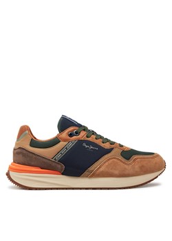 Sneakersy Pepe Jeans Buster Pro M PMS60027 Brązowy ze sklepu eobuwie.pl w kategorii Buty sportowe męskie - zdjęcie 177415428