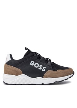 Sneakersy Boss J51314 M Beżowy ze sklepu eobuwie.pl w kategorii Buty sportowe dziecięce - zdjęcie 177415936