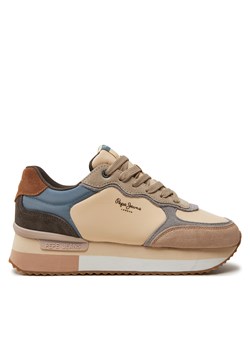 Sneakersy Pepe Jeans PLS60025 Beżowy ze sklepu eobuwie.pl w kategorii Buty sportowe damskie - zdjęcie 177416455