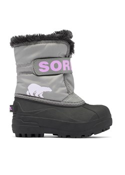 Śniegowce Sorel Snow Commander™ 2114101062 Szary ze sklepu eobuwie.pl w kategorii Buty zimowe dziecięce - zdjęcie 177417869