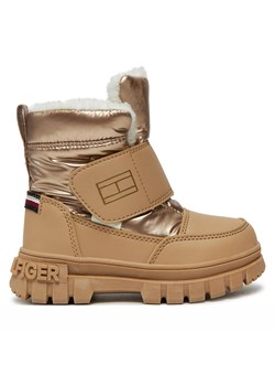 Śniegowce Tommy Hilfiger Fur Boot T1A5-33605-1695 M Beżowy ze sklepu eobuwie.pl w kategorii Buty zimowe dziecięce - zdjęcie 177421897