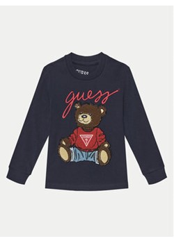 Guess Bluzka L5RI32 K8HM4 Granatowy Regular Fit ze sklepu MODIVO w kategorii Bluzki dziewczęce - zdjęcie 177436465