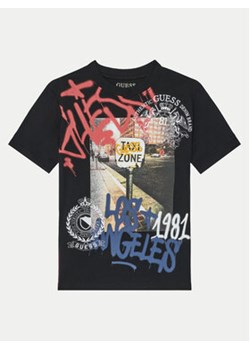 Guess T-Shirt L5RI11 K8HM4 Czarny Regular Fit ze sklepu MODIVO w kategorii T-shirty chłopięce - zdjęcie 177437015