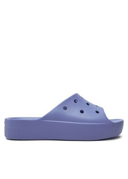 Crocs Klapki Classic Platform Slide 208180 Niebieski ze sklepu MODIVO w kategorii Klapki damskie - zdjęcie 177441655