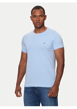 Tommy Hilfiger T-Shirt MW0MW10800 Błękitny Slim Fit ze sklepu MODIVO w kategorii T-shirty męskie - zdjęcie 177442746