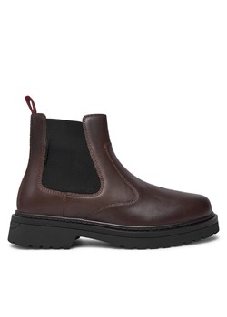 Sztyblety Tommy Jeans Tjm Chelsea Boot EM0EM01469 Brązowy ze sklepu eobuwie.pl w kategorii Buty zimowe męskie - zdjęcie 177444985