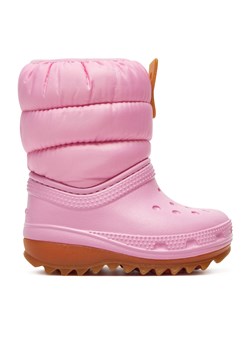 Śniegowce Crocs Classic Neo Puff Boot T 207683 Różowy ze sklepu eobuwie.pl w kategorii Buty zimowe dziecięce - zdjęcie 177445069