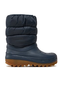 Śniegowce Crocs Crocs Classic Neo Puff Boot K 207684 Niebieski ze sklepu eobuwie.pl w kategorii Buty zimowe dziecięce - zdjęcie 177445208