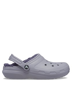 Klapki Crocs Classic Lined Clog 203591 Szary ze sklepu eobuwie.pl w kategorii Klapki damskie - zdjęcie 177445235