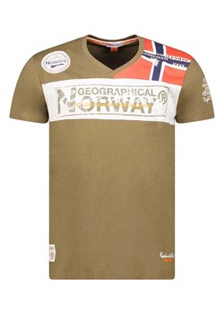 Geographical Norway Koszulka &quot;Jidney&quot; w kolorze khaki ze wzorem ze sklepu Limango Polska w kategorii T-shirty chłopięce - zdjęcie 177450649