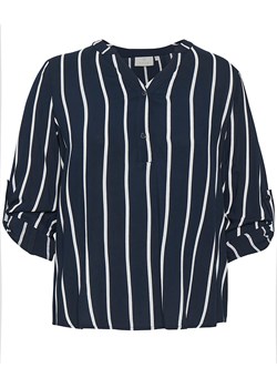 KAFFE curve Bluzka "Sida" w kolorze granatowo-białym ze sklepu Limango Polska w kategorii Bluzki damskie - zdjęcie 177450779