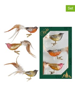 Krebs Glas Lauscha Ozdoby choinkowe (3 szt.) ze wzorem ze sklepu Limango Polska w kategorii Dekoracje bożonarodzeniowe - zdjęcie 177451286