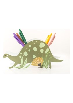 Folkifreckles Organizer &quot;Dinosaur&quot; w kolorze zielonym na kredki - 21 x 12 x 5,5 cm ze sklepu Limango Polska w kategorii Akcesoria biurowe - zdjęcie 177451527