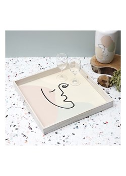 THE HOME DECO FACTORY Taca "Arty" w kolorze zielono-jasnobrązowo-beżowym - 40 x 40 cm - id: 12411318 - marki The Home Deco Factory - 177451836 THE HOME DECO FACTORY Taca "Arty" w kolorze zielono-jasnobrązowo-beżowym - 40 x 40 cm ze sklepu Limango Polska w kategorii Misy i tace dekoracyjne - zdjęcie 177451836