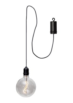 STAR Trading Szklana kula LED "Bowl" w kolorze czarnym - 12,5 x 19,5 cm ze sklepu Limango Polska w kategorii Oświetlenie - zdjęcie 177456846