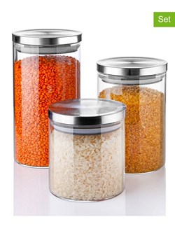 Violeta Home Słoiki (3 szt.) w kolorze srebrnym ze sklepu Limango Polska w kategorii Pojemniki kuchenne - zdjęcie 177457566