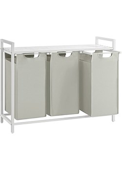 SONGMICS Kosz w kolorze jasnoszaro-białym na pranie - 92,5 x 72 x 33 cm ze sklepu Limango Polska w kategorii Akcesoria łazienkowe - zdjęcie 177461386