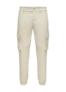 ONLY &amp; SONS Bojówki w kolorze beżowym ze sklepu Limango Polska w kategorii Spodnie męskie - zdjęcie 177463668