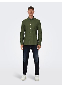 ONLY &amp; SONS Koszula - Slim fit - w kolorze khaki ze sklepu Limango Polska w kategorii Koszule męskie - zdjęcie 177463676