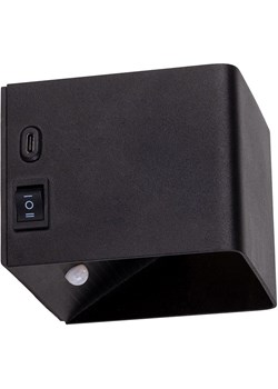 näve Akumulatorowa lampa ścienna LED w kolorze czarnym - 10 x 8 x 10 cm ze sklepu Limango Polska w kategorii Lampy ścienne - zdjęcie 177463856
