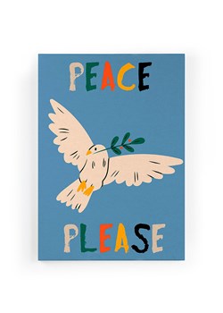 Folkifreckles Druk na płótnie "Peace Please" - 40 x 60 cm - id: 16181854 - marki Folkifreckles - 177464357 Folkifreckles Druk na płótnie "Peace Please" - 40 x 60 cm ze sklepu Limango Polska w kategorii Obrazy - zdjęcie 177464357