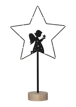 STAR Trading Lampa stojąca LED &quot;Glimta&quot; w kolorze jasnobrązowo-czarnym - wys. 42 cm ze sklepu Limango Polska w kategorii Oświetlenie - zdjęcie 177464687