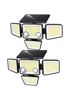 lumisky Lampy solarne LED (2 szt.) w kolorze czarnym - 26,7 x 15,3 cm ze sklepu Limango Polska w kategorii Oświetlenie - zdjęcie 177470109