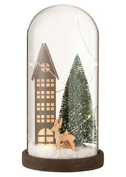 J Line Lampka dekoracyjna LED w kolorze brązowo-zielonym - 27 x 14 cm ze sklepu Limango Polska w kategorii Oświetlenie led - zdjęcie 177471346