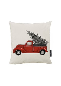 Butter Kings Poszewka &quot;Christmas truck&quot; ze wzorem na poduszkę - 45 x 45 cm ze sklepu Limango Polska w kategorii Poszewki na poduszki - zdjęcie 177472555