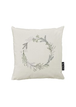 Butter Kings Poszewka &quot;Christmas twigs&quot; ze wzorem na poduszkę - 45 x 45 cm ze sklepu Limango Polska w kategorii Poszewki na poduszki - zdjęcie 177472558