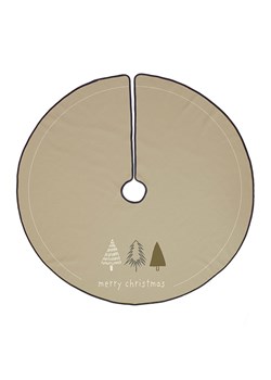 Butter Kings Spódnica choinkowa &quot;Tiny trees&quot; w kolorze beżowym - Ø 130 cm ze sklepu Limango Polska w kategorii Dywany - zdjęcie 177472597