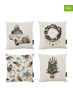 Butter Kings Poszewki (4 szt.) &quot;Festive mood&quot; ze wzorem na poduszkę - 45 x 45 cm ze sklepu Limango Polska w kategorii Poszewki na poduszki - zdjęcie 177472616