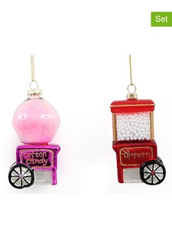 SiL Interiors 2-częściowy zestaw bombek &quot;Candy Machine&quot; w kolorze różowo-czerwonym ze sklepu Limango Polska w kategorii Dekoracje bożonarodzeniowe - zdjęcie 177472735