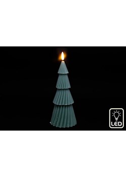 SiL Interiors Świeca LED &quot;Tree&quot; w kolorze zielonym - wys. 23 x Ø 8,5 cm ze sklepu Limango Polska w kategorii Świece i dyfuzory - zdjęcie 177472738