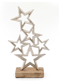 SiL Interiors Dekoracja &quot;Stars&quot; w kolorze srebrno-jasnobrązowym - 19 x 31 x 7 cm ze sklepu Limango Polska w kategorii Dekoracje - zdjęcie 177472746