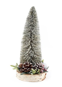 SiL Interiors Dekoracja &quot;Christmas Tree&quot; w kolorze biało-zielonym - wys. 31 x Ø 15 cm ze sklepu Limango Polska w kategorii Dekoracje - zdjęcie 177472806