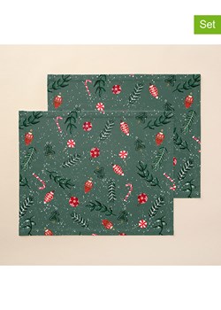 Mint Rugs Podkładki stołowe (2 szt.) &quot;Christmas Maison&quot; w kolorze zielonym - 50 x 40 cm ze sklepu Limango Polska w kategorii Podkładki na stół - zdjęcie 177473727