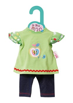 Dolly Moda Ubranko &quot;Dolly Moda Dress + Leggings&quot; w kolorze zielonym dla lalek - 12 m+ ze sklepu Limango Polska w kategorii Zabawki - zdjęcie 177477718