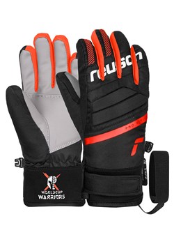 Reusch Rękawiczki funkcyjne &quot;Warrior R-TEX® XT&quot; w kolorze czarno-pomarańczowym ze sklepu Limango Polska w kategorii Rękawiczki dziecięce - zdjęcie 177484287