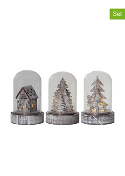 STAR Trading Dekoracyjne figurki LED (3 szt.) &quot;Kupol&quot; w kolorze brązowym - 5,5 x 8,5 cm ze sklepu Limango Polska w kategorii Oświetlenie led - zdjęcie 177485086