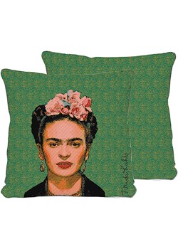 Madre Selva Poszewka &quot;Frida&quot; w kolorze zielonym na poduszkę - 45 x 45 cm ze sklepu Limango Polska w kategorii Poduszki dekoracyjne - zdjęcie 177485235