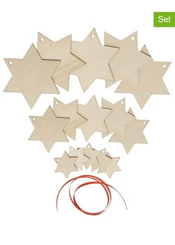 SUNNYSUE Drewniane zawieszki (16 szt.) w kolorze jasnobrązowym ze sklepu Limango Polska w kategorii Zabawki - zdjęcie 177485676